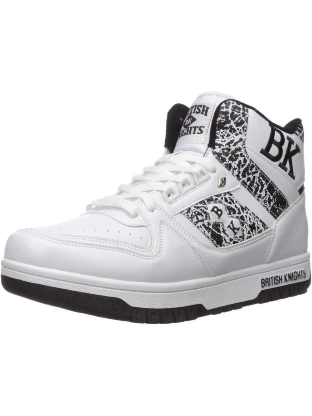 Womens White Black Tennis Shoes Casual Pull On High Top Athletic Running Sneaker